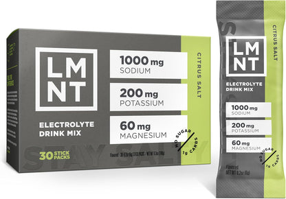 LMNT Zero-Sugar Electrolyte Drink Mix – Hydration Support Powder