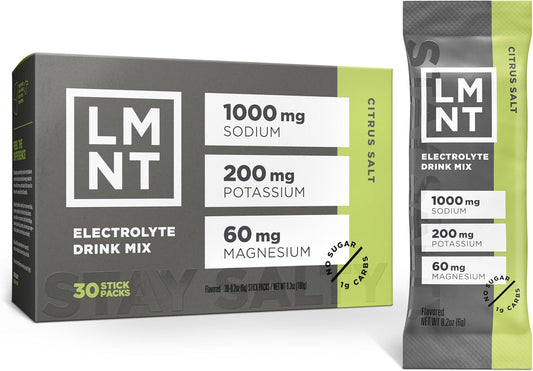 LMNT Zero-Sugar Electrolyte Drink Mix – Hydration Support Powder
