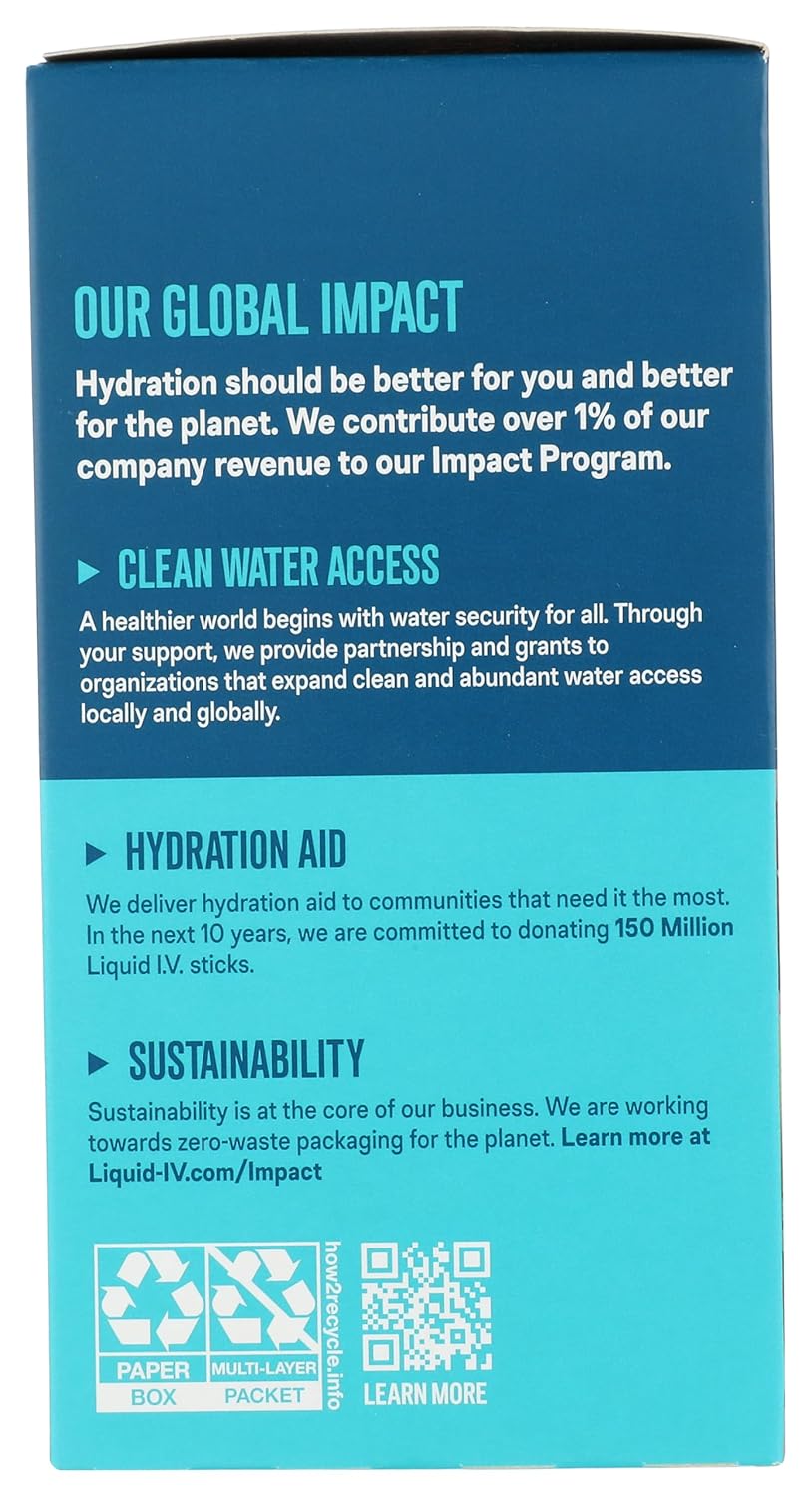 Liquid I.V. Hydration Multiplier Strawberry Lemonade, Electrolyte Powder Packets, 10 Count