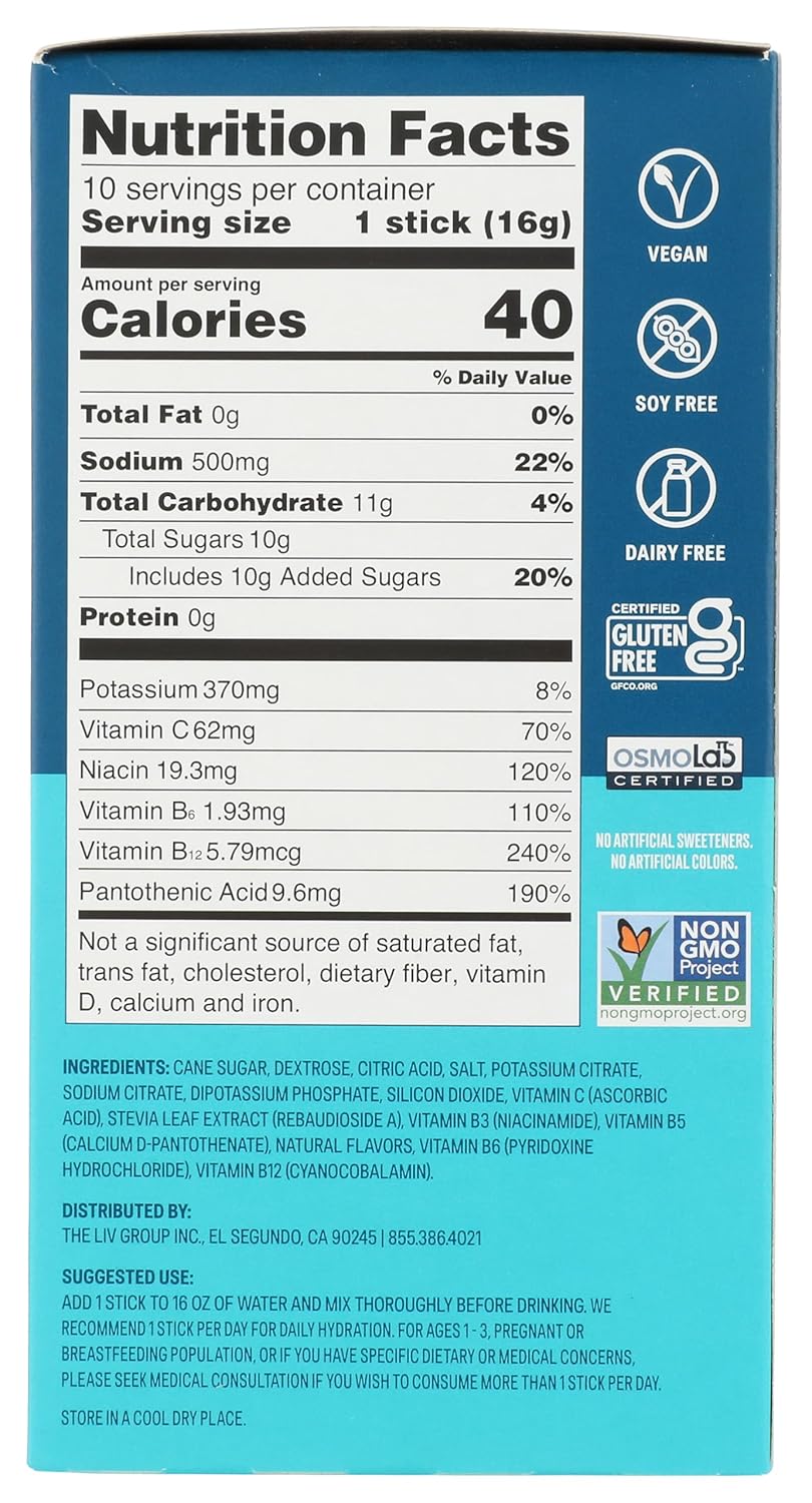 Liquid I.V. Hydration Multiplier Strawberry Lemonade, Electrolyte Powder Packets, 10 Count