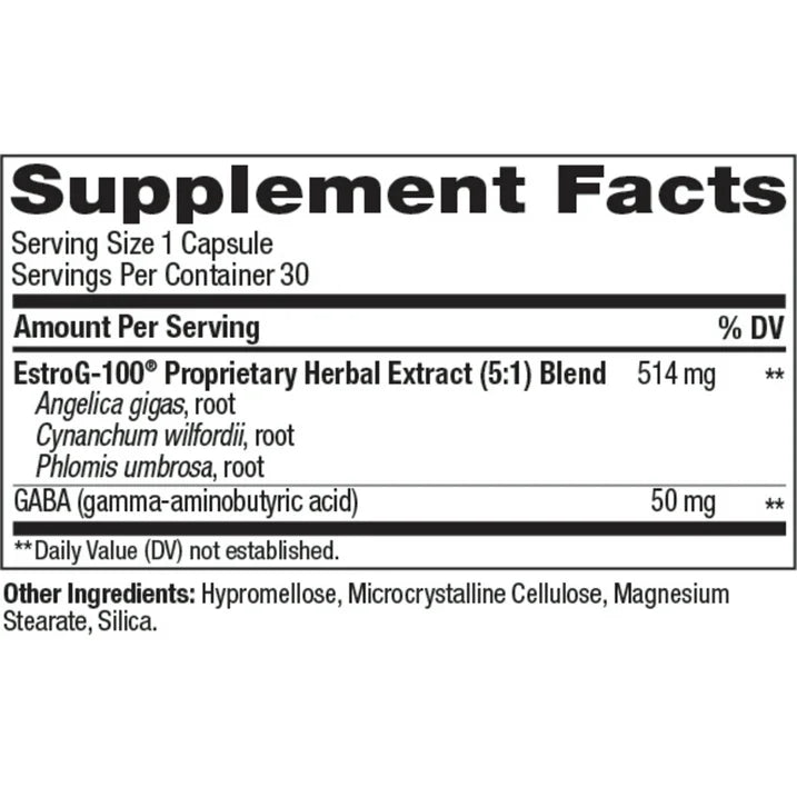 OLLY Mellow Menopause Capsules, 30 Count | Vegan Supplement with EstroG-100® & GABA | One-Capsule Daily Formula for Menopause Support