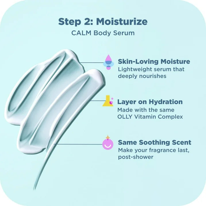 OLLY Peace Please Limited Edition Gift Set, 3-Piece Body Care & Vitamin Collection