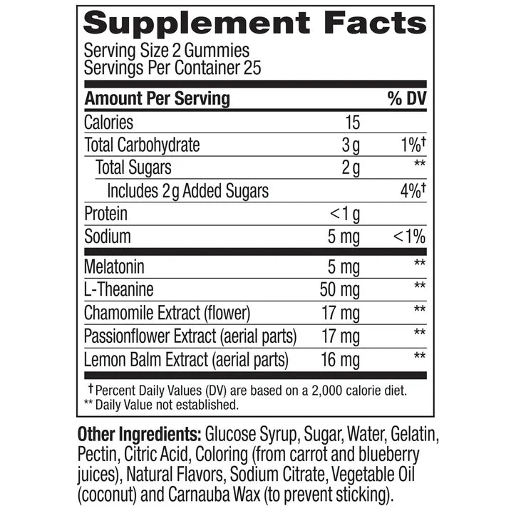 OLLY Extra Strength Sleep Gummies, 50 Count | 5 mg Melatonin for Enhanced Sleep Support | Blackberry Zen Flavor