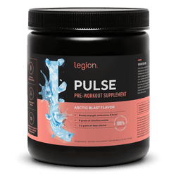 LEGION PULSE Pre Workout Drink – Arctic Blast Flavor | Caffeine Free, Stim Free Formula for Clean Energy, Focus & Endurance
