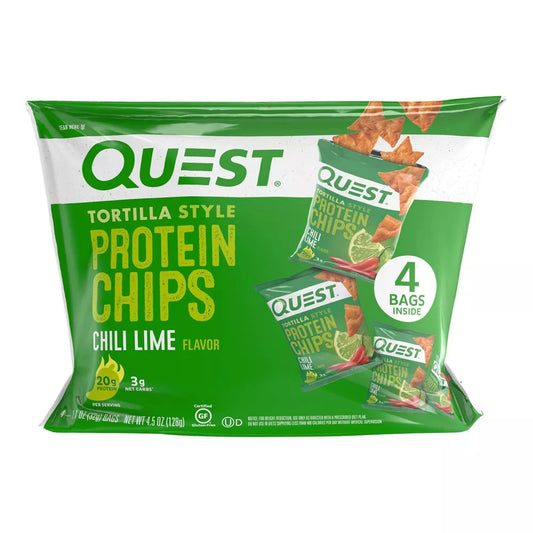 Quest Nutrition Tortilla Style Protein Chips, Chili Lime Flavor – High Protein, Low Carb Snack