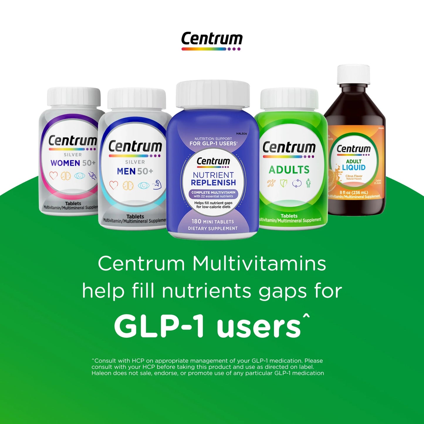 Centrum Minis Women 50+ Multivitamin – Heart, Bone & Eye Health Support (160 Count)
