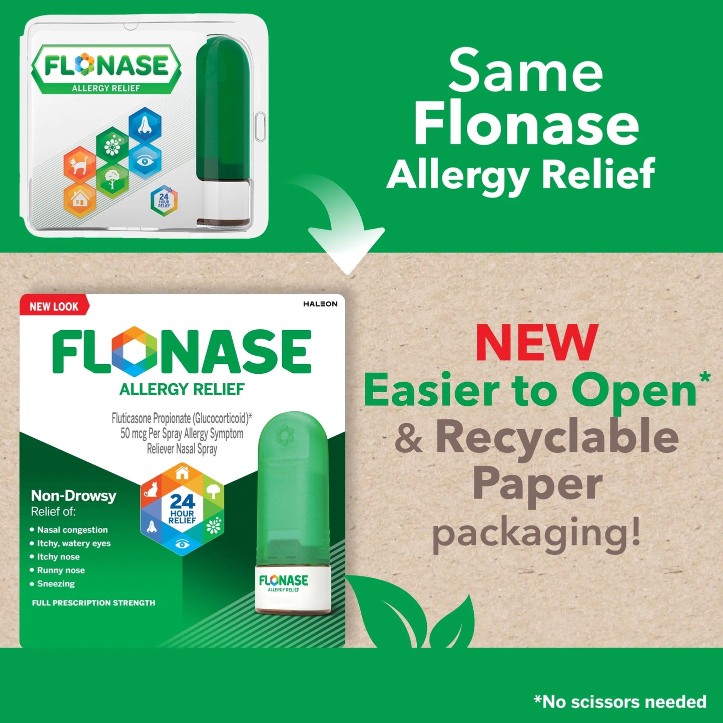 Flonase Allergy Relief Nasal Spray (144 Sprays) – 24-Hour Non-Drowsy Fluticasone Propionate