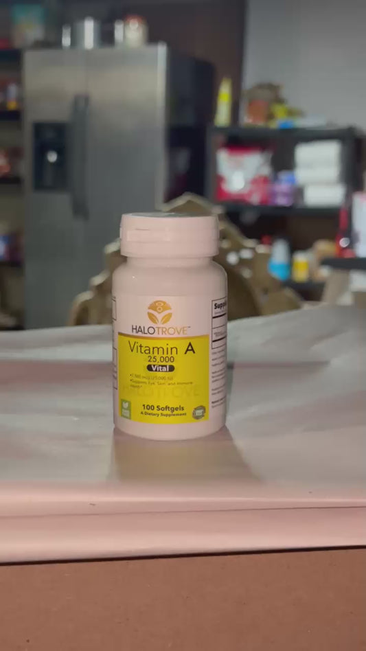 Vitamin A 25,000 IU Softgels | Support Eye, Skin & Immune Health - Halo Trove