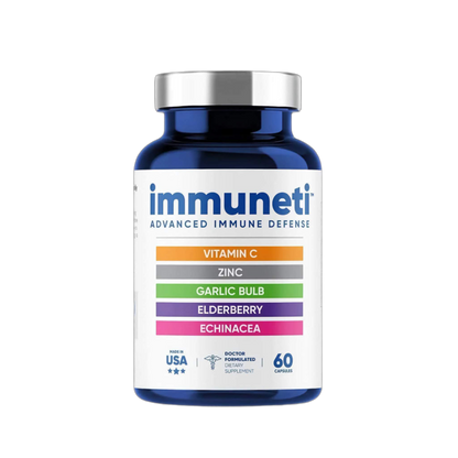 Immuneti 6-in-1 Immune Support – Vitamin C, D3, Zinc & Herbal Blend | Natural Immunity Booster